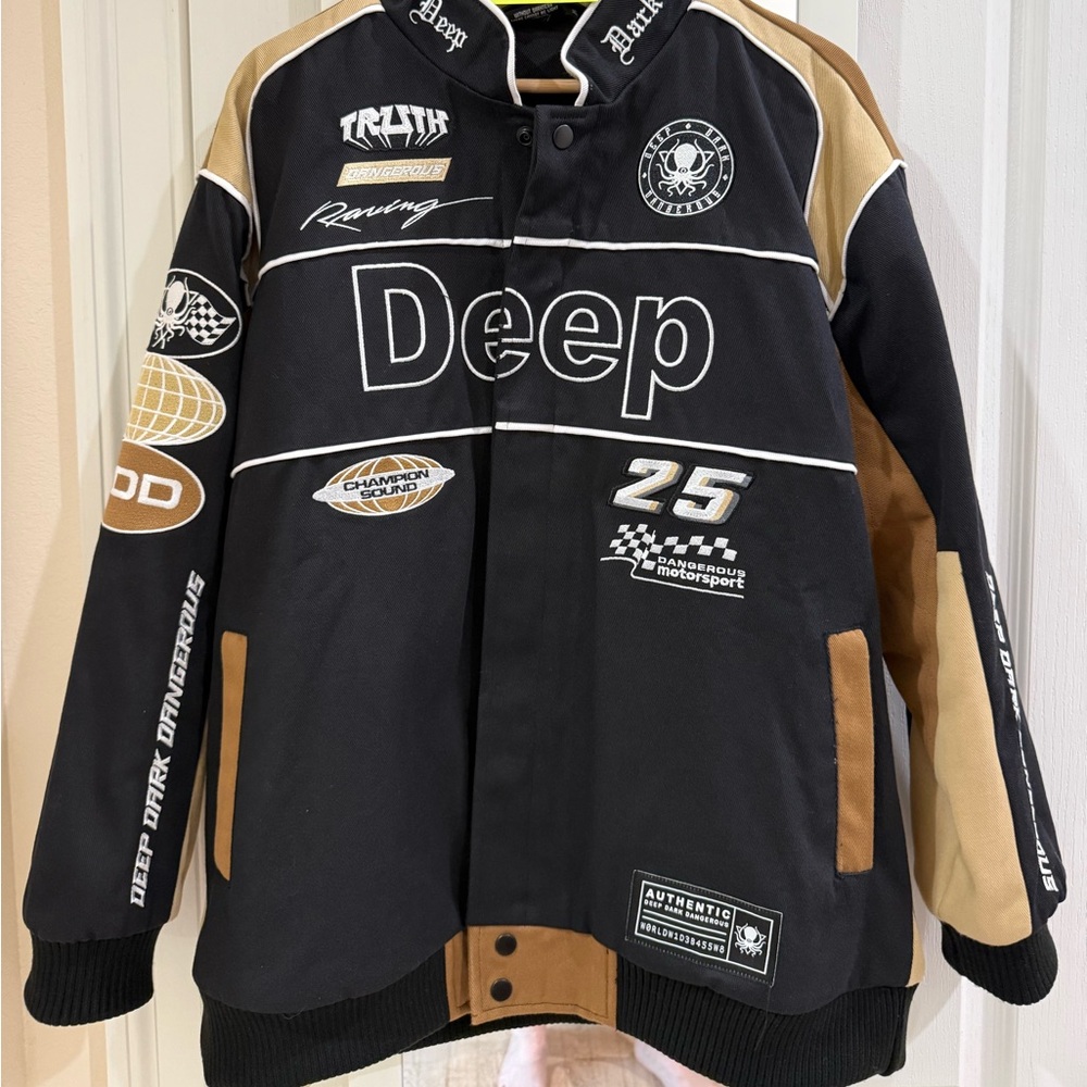 DDD Racing Black and Tan Motorsport Jacket
